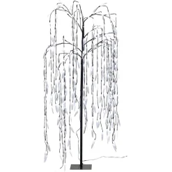 Gifi Arbre de Noël Saule pleureur lumineux 320 LED blanc froid H150cm^ Décoration Extérieure De Noël