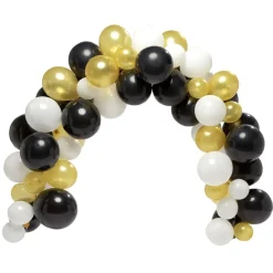 Gifi Arche à ballons noir blanc doré 4m