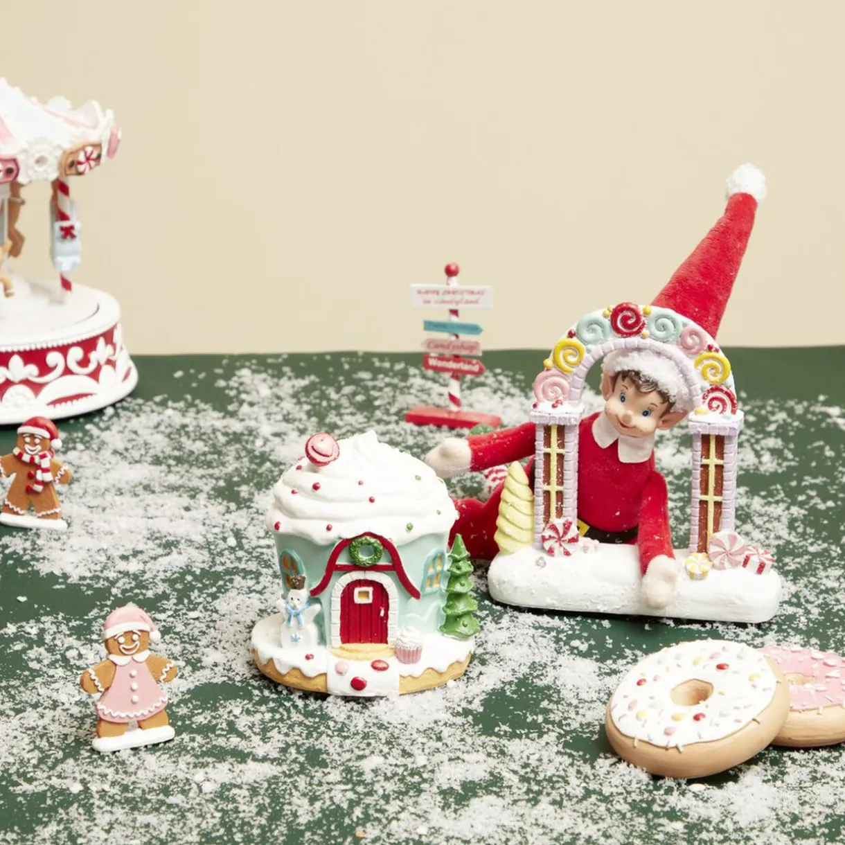 Gifi Arche lumineuse à poser pour village animé de Noël^ Décoration Intérieure De Noël