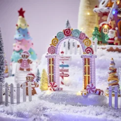 Gifi Arche lumineuse à poser pour village animé de Noël^ Décoration Intérieure De Noël