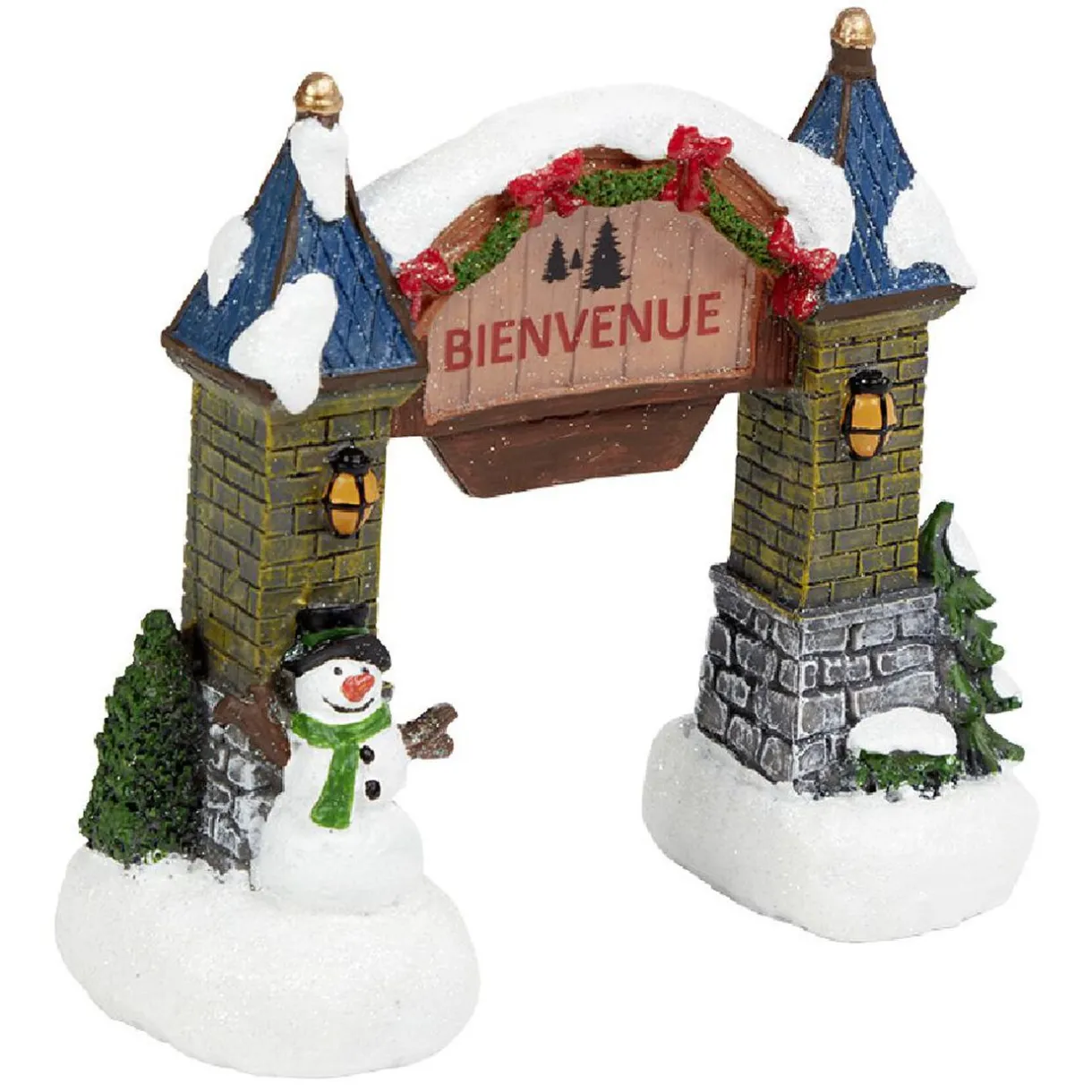 Gifi Arche pour village de noël intérieur 16x7,5xH15cm^ Décoration Intérieure De Noël