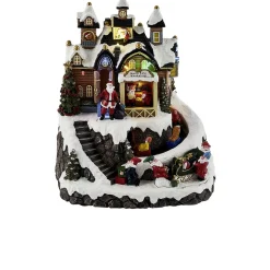 Gifi Atelier du Père Noël animé lumineux et musical^ Décoration Intérieure De Noël