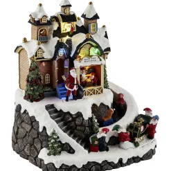 Gifi Atelier du Père Noël animé lumineux et musical^ Décoration Intérieure De Noël