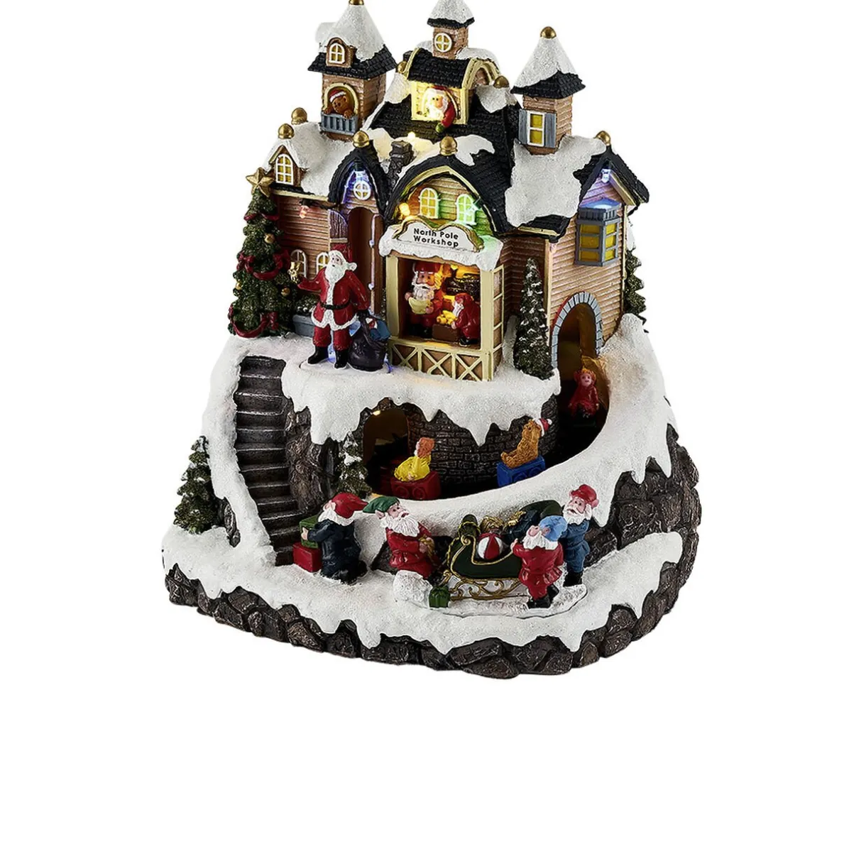 Gifi Atelier du Père Noël animé lumineux et musical^ Décoration Intérieure De Noël