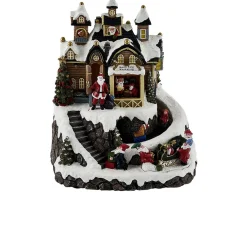 Gifi Atelier du Père Noël animé lumineux et musical^ Décoration Intérieure De Noël