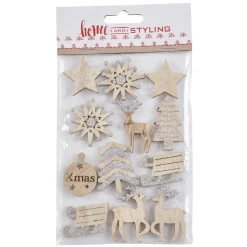 Clearance Gifi Autocollants thème Noël argentés