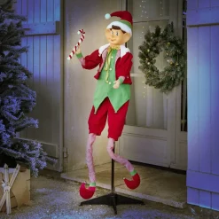 Gifi Automate lutin animé et musical H130cm^ Décoration Extérieure De Noël