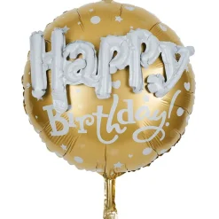 Online Gifi Ballon alu anniversaire Happy Birthday doré ou bleu Ø45cm