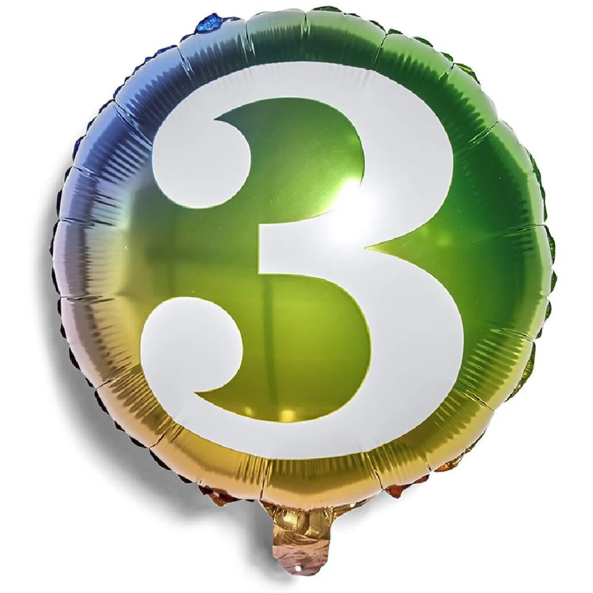 Outlet Gifi Ballon alu chiffre 3 métallisé multicolore Ø45cm