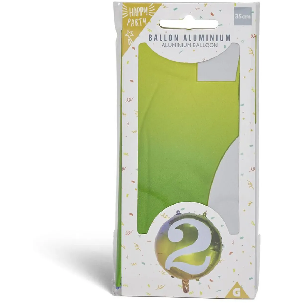 Online Gifi Ballon alu chiffre 2 métallisé multicolore Ø45cm