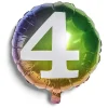 Gifi Ballon alu chiffre 4 métallisé multicolore Ø45cm