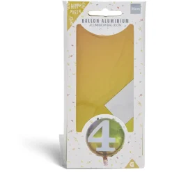 Gifi Ballon alu chiffre 4 métallisé multicolore Ø45cm