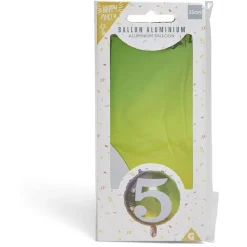 Best Gifi Ballon alu chiffre 5 métallisé multicolore Ø45cm