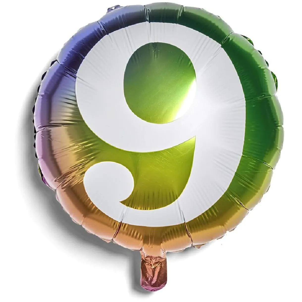 Online Gifi Ballon alu chiffre 9 métallisé multicolore Ø45cm