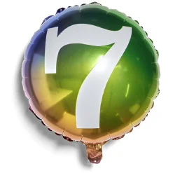 Online Gifi Ballon alu chiffre 7 métallisé multicolore Ø45cm