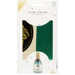 Sale Gifi Ballon alu forme bouteille vert et doré H98cm