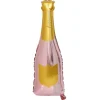 Online Gifi Ballon alu forme bouteille rose et dorée 78cm