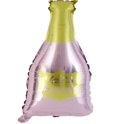 Online Gifi Ballon alu forme bouteille rose et dorée 78cm