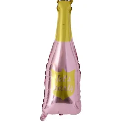 Online Gifi Ballon alu forme bouteille rose et dorée 78cm