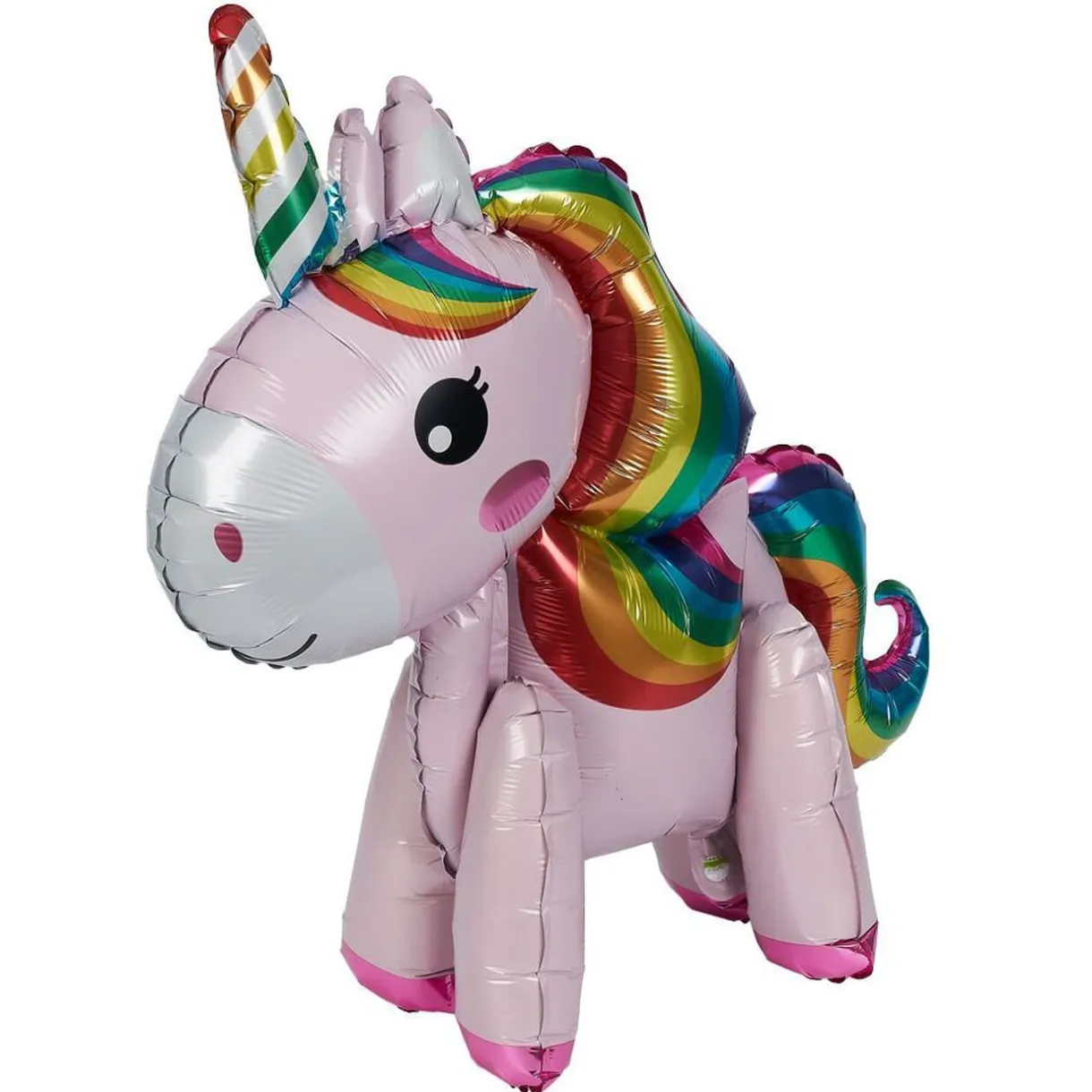 Discount Gifi Ballon alu licorne rose et multicolore H56cm