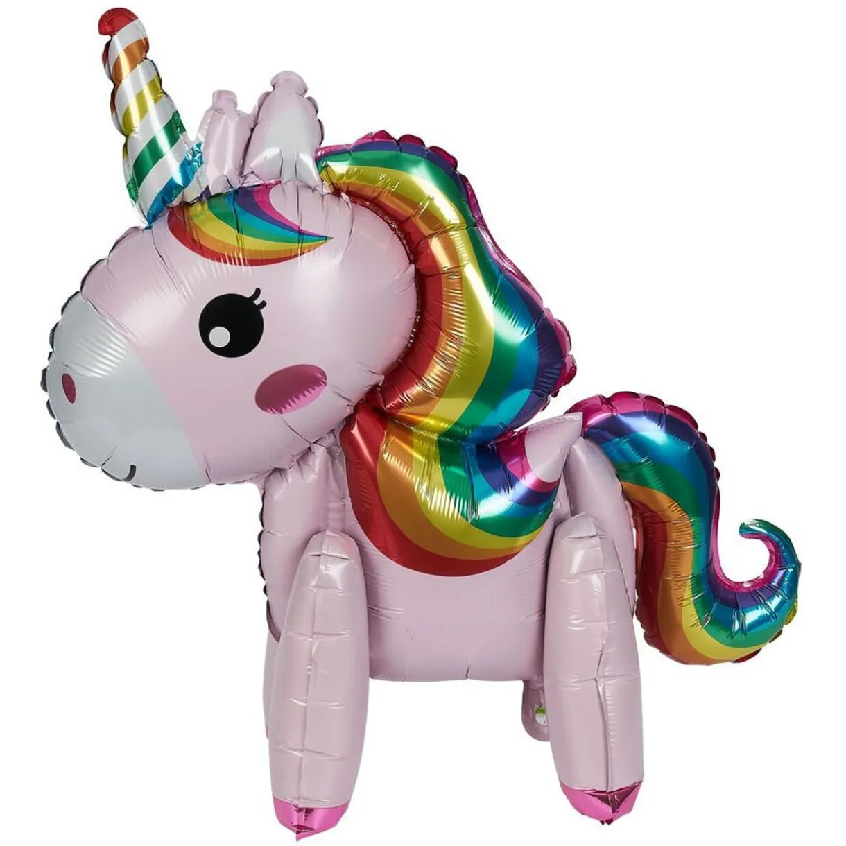 Discount Gifi Ballon alu licorne rose et multicolore H56cm