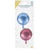 Online Gifi Ballon aluminium bleu et rose x 2