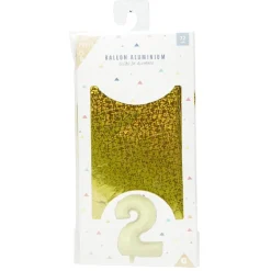 Outlet Gifi Ballon chiffre 2 aluminium