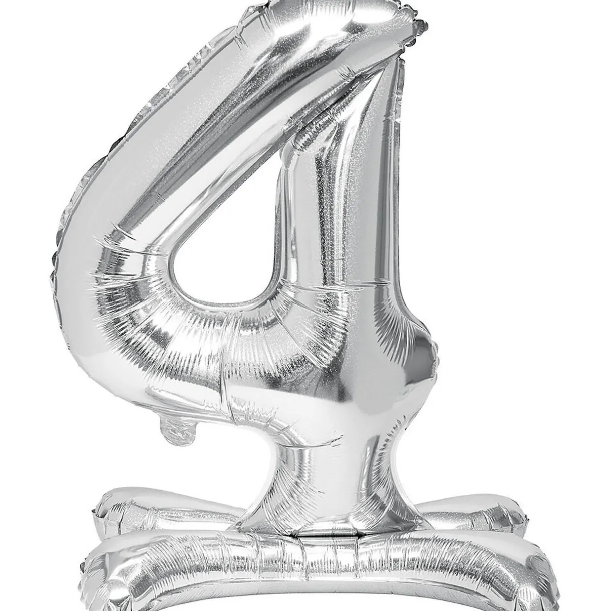 Clearance Gifi Ballon chiffre 4 avec support doré ou argenté 80cm