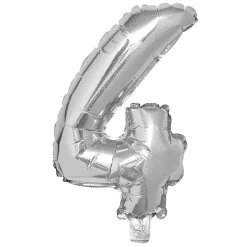 Gifi Ballon chiffre 4 doré ou argenté 33cm