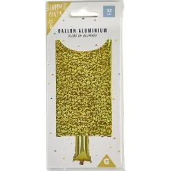 Clearance Gifi Ballon chiffre 1 noir argenté ou doré