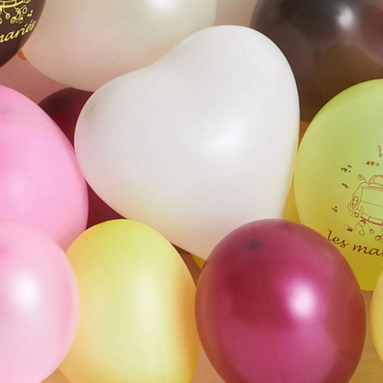 Best Gifi Ballon coeur bordeaux ivoire x8