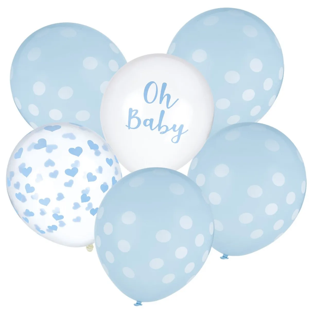 Outlet Gifi Ballon décor Baby rose ou bleu x6