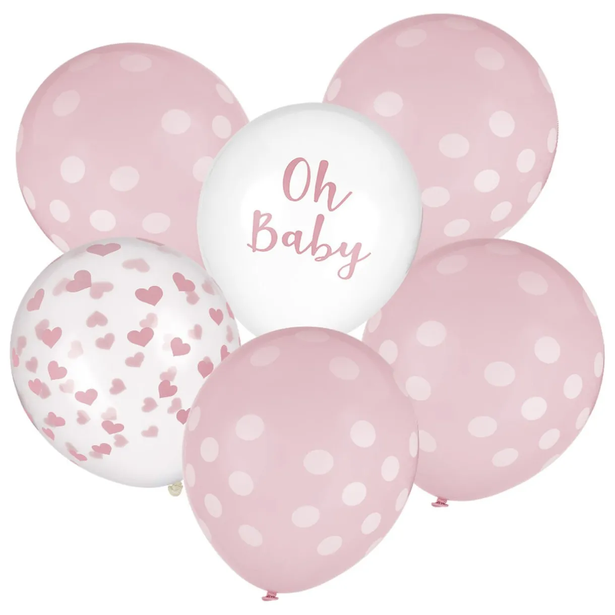 Outlet Gifi Ballon décor Baby rose ou bleu x6