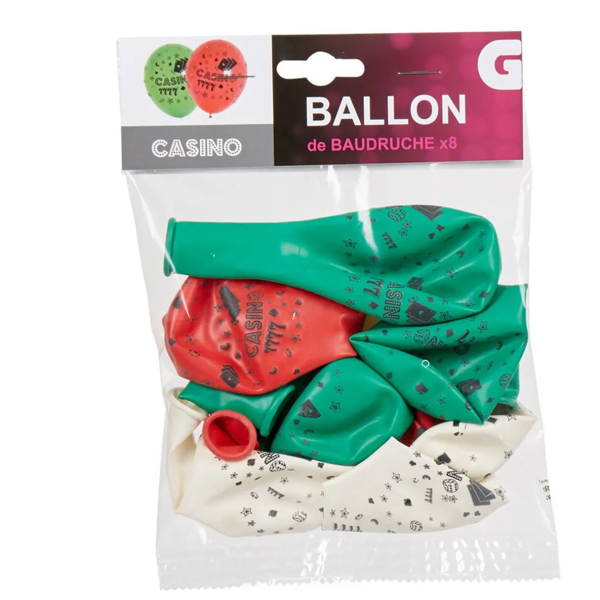 New Gifi Ballon de baudruche ambiance casino x8