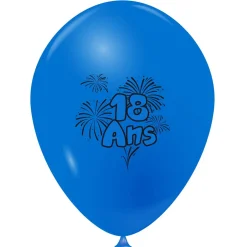 Hot Gifi Ballon de baudruche anniversaire 18 ans multicolore x10