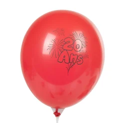 Outlet Gifi Ballon de baudruche anniversaire 20 ans multicolore x10