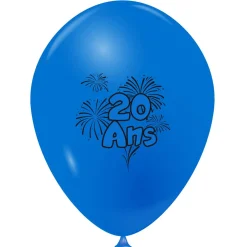 Outlet Gifi Ballon de baudruche anniversaire 20 ans multicolore x10