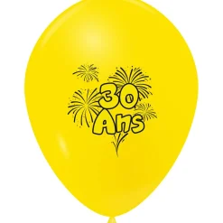 Hot Gifi Ballon de baudruche anniversaire 30 ans multicolore x10