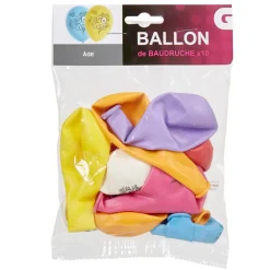 Sale Gifi Ballon de baudruche anniversaire 50 ans multicolore x10
