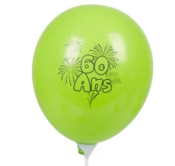 Discount Gifi Ballon de baudruche anniversaire 60 ans multicolore x10