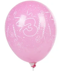 Best Gifi Ballon de baudruche chiffre 3 multicolore x8