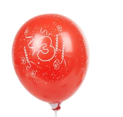 Best Gifi Ballon de baudruche chiffre 3 multicolore x8