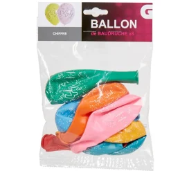 Gifi Ballon de baudruche chiffre 4 multicolore x8