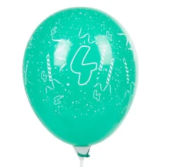 Gifi Ballon de baudruche chiffre 4 multicolore x8