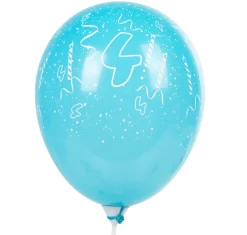 Gifi Ballon de baudruche chiffre 4 multicolore x8