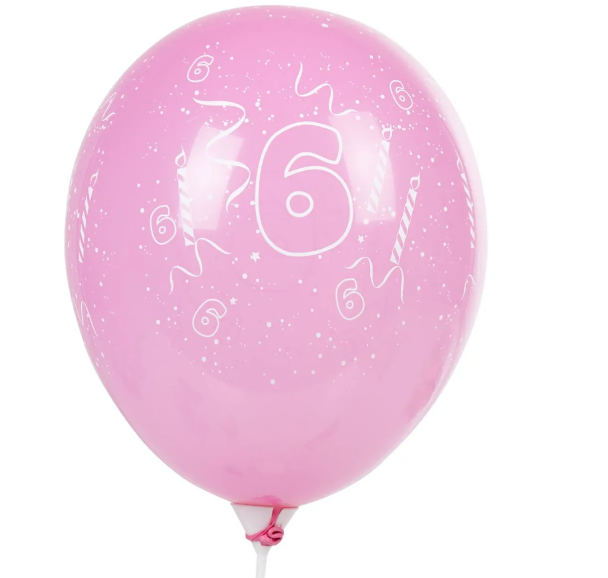 Discount Gifi Ballon de baudruche chiffre 6 multicolore x8