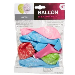Discount Gifi Ballon de baudruche chiffre 6 multicolore x8