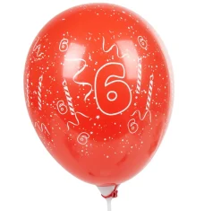 Discount Gifi Ballon de baudruche chiffre 6 multicolore x8