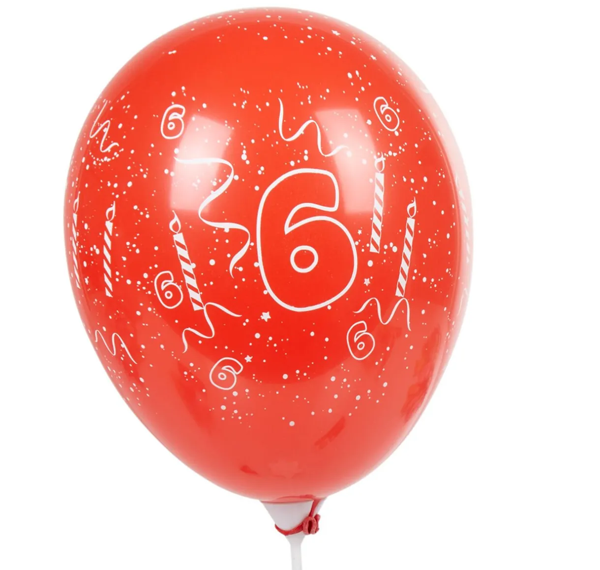 Discount Gifi Ballon de baudruche chiffre 6 multicolore x8
