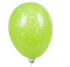 Discount Gifi Ballon de baudruche chiffre 6 multicolore x8